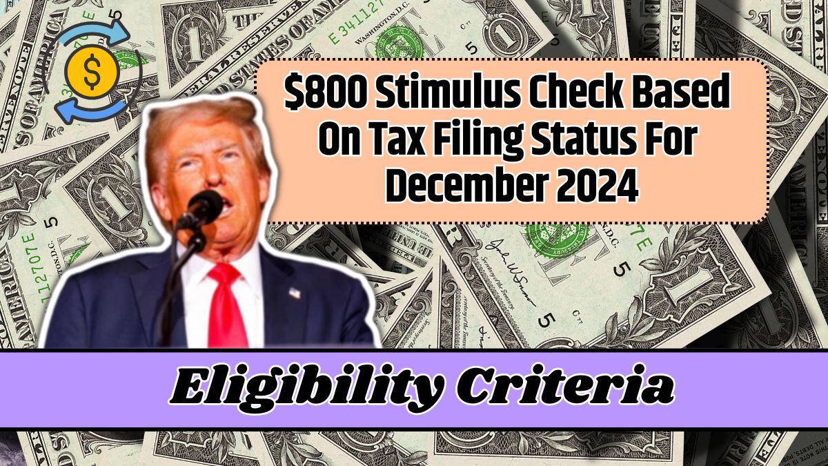 $800 Stimulus Check Based On Tax Filing Status For December 2024