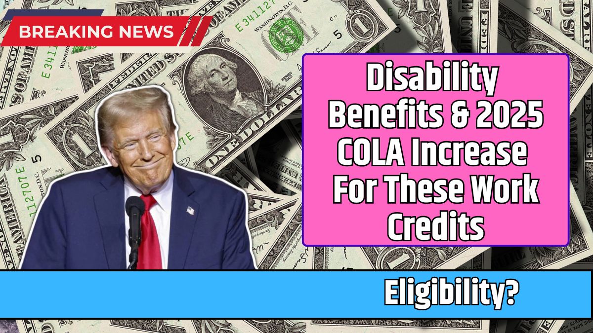 Disability Benefits & 2025 COLA Increase For These Work Credits